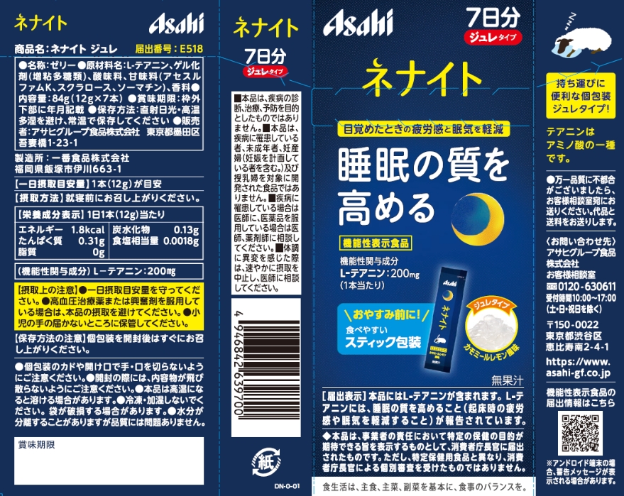 18119円 日本最大のブランド アサヒグループ食品 ネナイト 7日分 28粒入